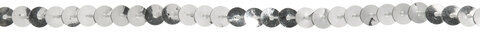 Paillettenband, silber, Breite: 6 mm, Länge: 3 m
