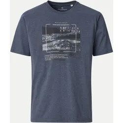 T-Shirt mit Fotoprint Blau L