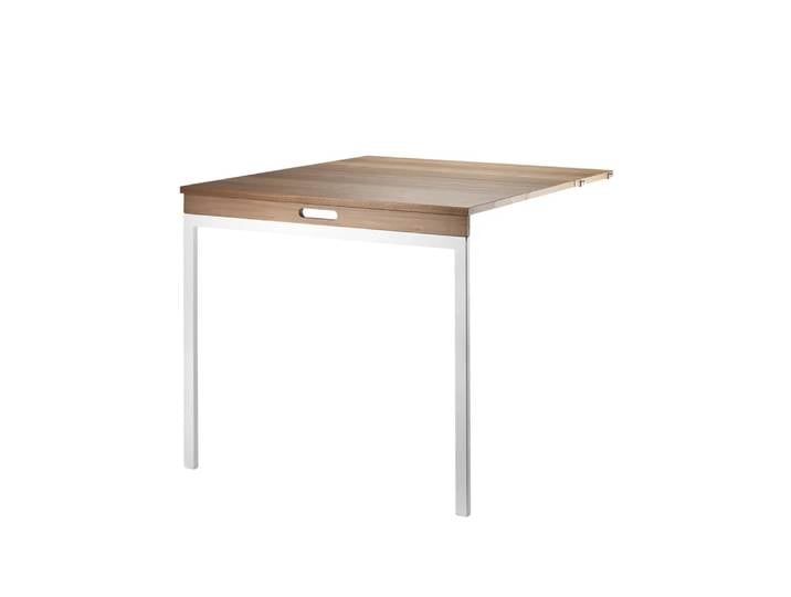 String Table pliante String Noyer-pieds en métal blanc