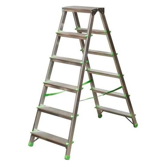 DIY 2-Sided Aluminium Folding Stairs 6-Step (Arbeitsplattform, 131 cm) (1926 HAUSHALT)