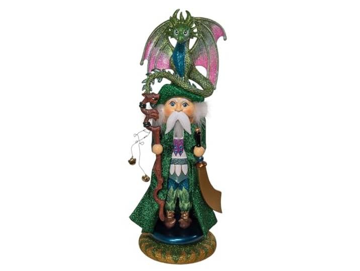 Kurt Adler Hollywood Nussknacker Zauberer mit Drachen-Nussknacker, 45,7 cm