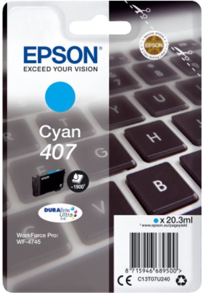 Epson 407 (C13T07U240) - Cyan - Druckerpatrone