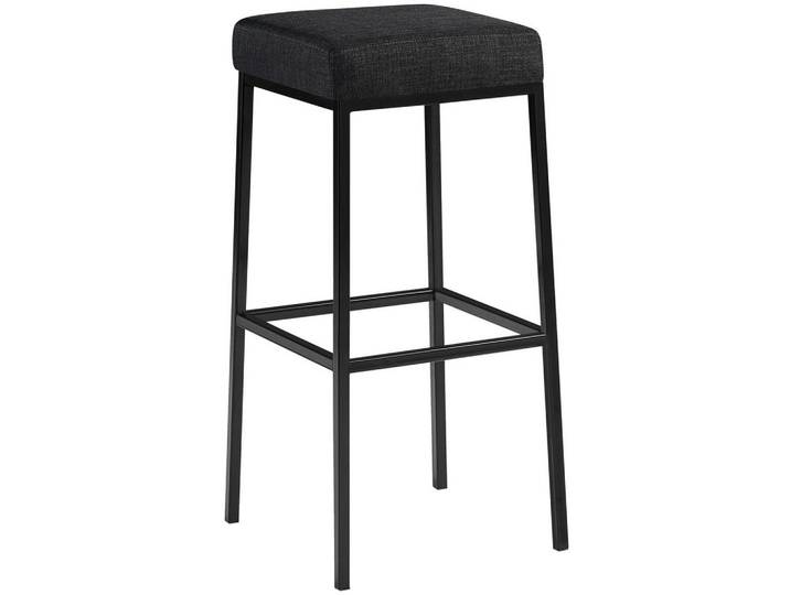 CLP Barhocker Stoff Dunkelgrau, Metall, 37x83x37 cm, Esszimmer, Barmöbel, Barhocker