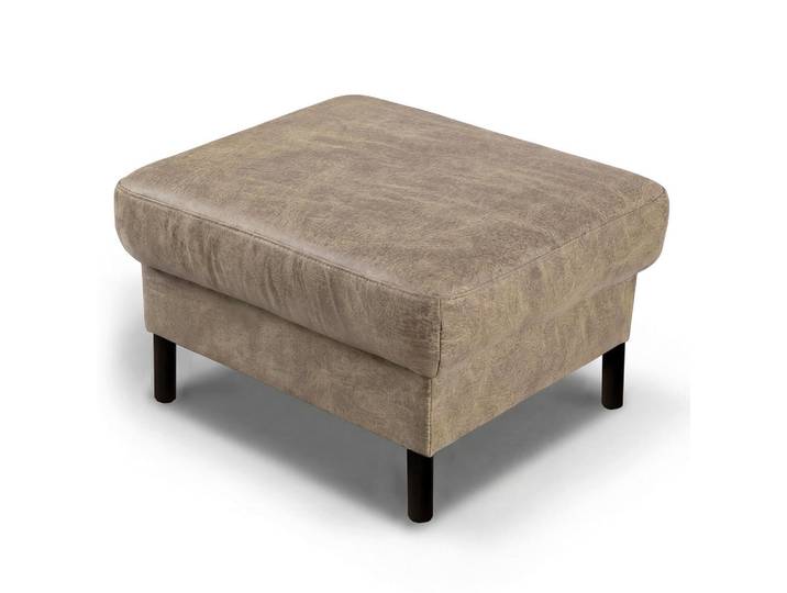 Livetastic Hocker, Hellgrau, Metall, Echtleder, Rindleder, rechteckig, 70x48x60 cm, Stoff-/Lederauswahl, Wohnzimmer, Hocker, Sitzhocker
