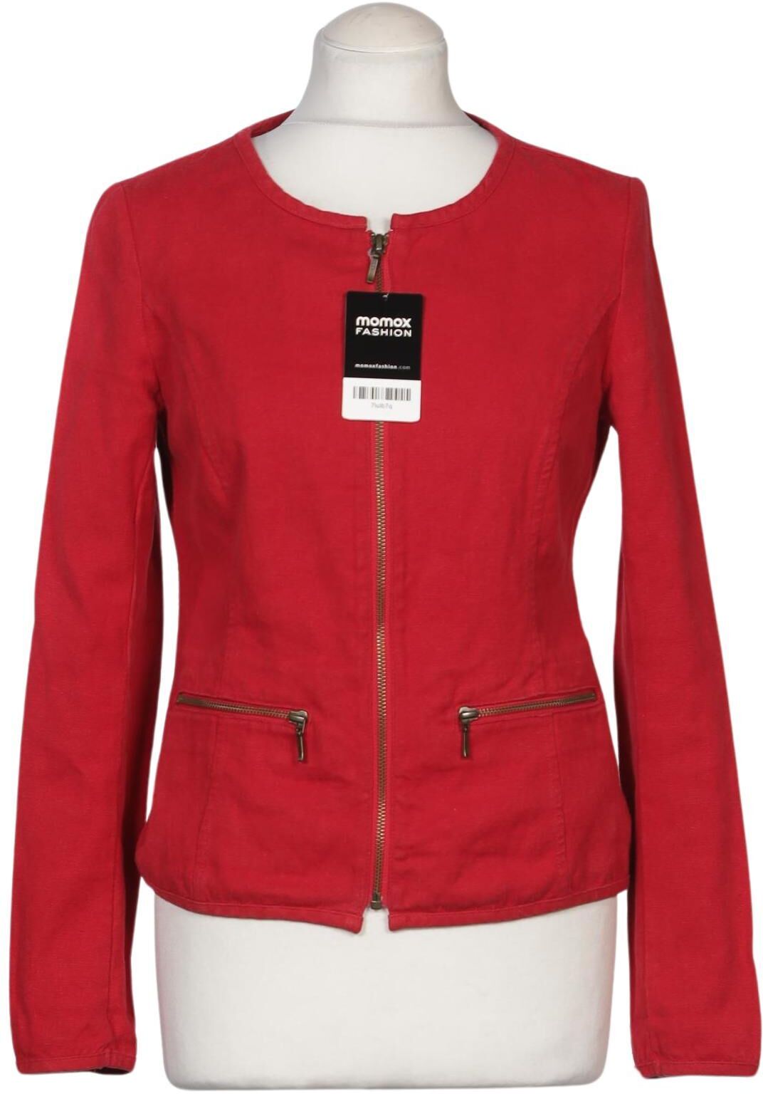 hessnatur Damen Blazer, Rot, Gr. EU 34, Hanf / Baumwolle - Second Hand
