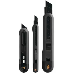 DELI Cutter-Set, 3-teilig grau