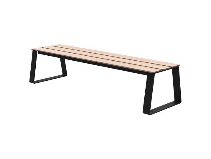 Banquette à fixer Ballade Extrême L.180 cm Bois stratifié et métal Gris manganèse