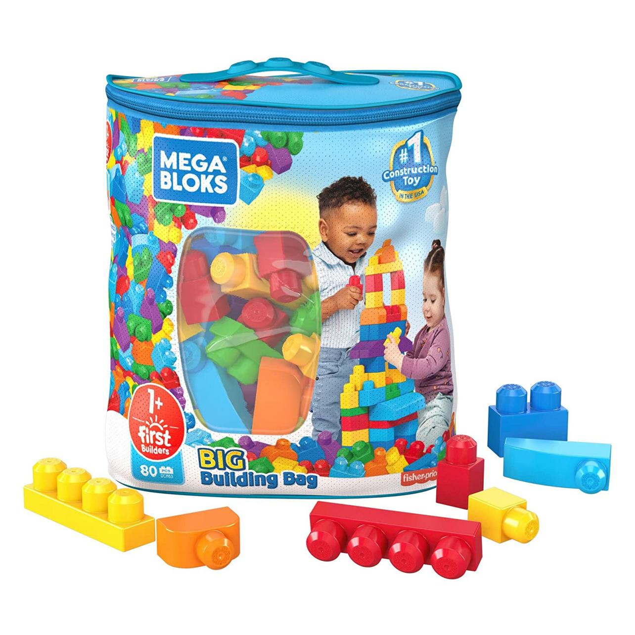 Mega Bloks Bausteinebeutel bunt (80 Teile) (DCH63)