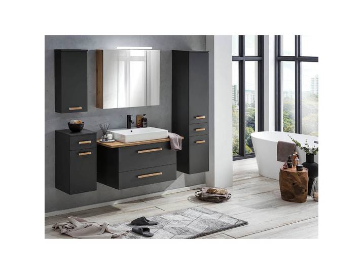 Armoire de toilette Duo I 80cm Marron