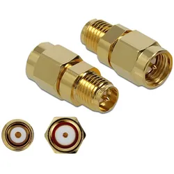 DELOCK Adapter SMA Stecker zu RP-SMA Buchse 10 GHz