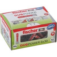 Dübel DUOPOWER 6x30 LD hellgrau/rot, 100 Stück