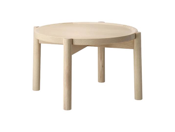 Gärsnäs Elna Couchtisch Esche-white-Ø40 cm