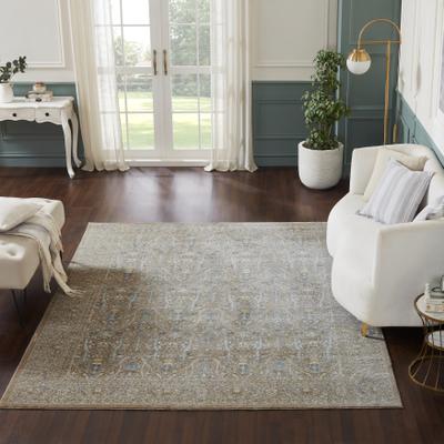 KALATY Monarch Mist Blue Ornamental Area Rug