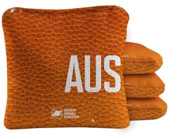Skip's Garage Austin Orange Dual Sided Cornhole Bags