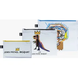 LOQI Museum Jean Michel Basquiat Kosmetiktaschen mit reflektierender Beschichtung, 3 St.