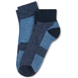 Tchibo - 2 Paar Outdoor-Socken mit Wolle - Unisex - Gr. 35-38 - beige