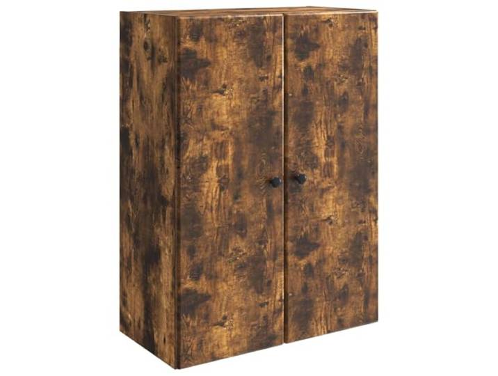 GFEROMRF Wandschrank Geräucherte Eiche 66 x 34,5 x 90 cm Holzwerkstoff Geräucherte Eiche, Holzwerkstoff, 90°-Tür, Metallknöpfe, platzsparend, vielseitig