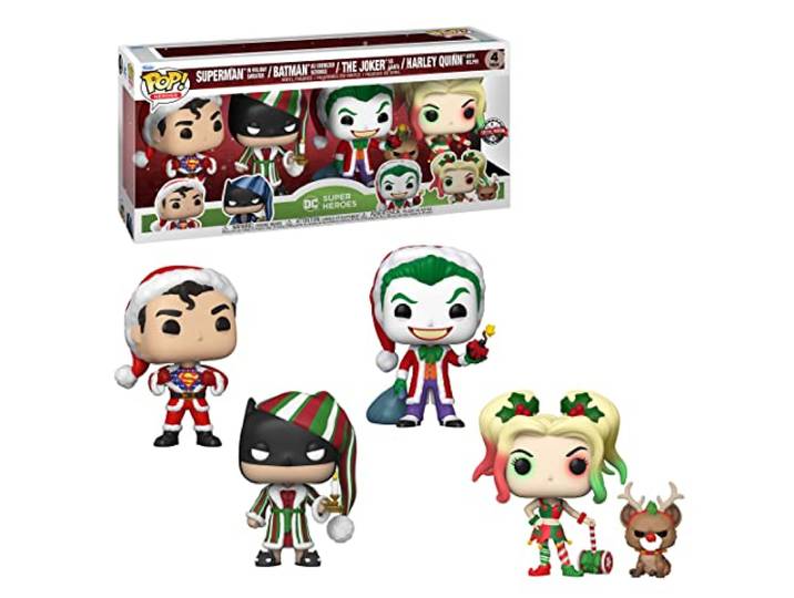 Funko! POP 4PK DC vakantie, FUN58577, meerkleurig