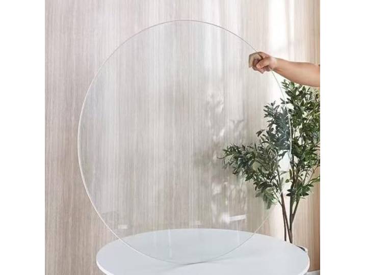 Klarer Oberflächenschutz Aus Gehärtetem Glass, Runde Tischplatte Aus Polierte Kante Mit Klarer Oberfläche,Dicke,Mit Bleistift Polierte Kante,Perfekter Ersatz(100cm(39IN))