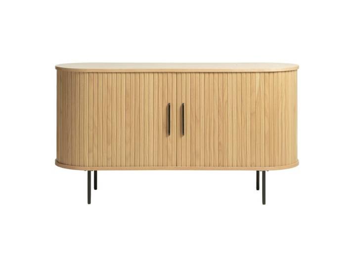 Trendstore Uriel Sideboard Lamellenoptik - Lamellen Eiche Furnier natur - 140 Wohnzimmer, Esszimmer, Schiebetüren, Lamellen-Optik, Echtholzfurnier, vier Farben, Stauraum, praktisch für kleine Essbereiche, leicht und luftig Modern, Zeitlos