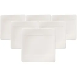 Villeroy & Boch Multipack Modern Grace Brotteller - 6 Stück, Teller, Weiss