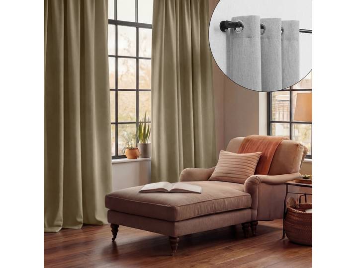 Vorhang NEUTEX FOR YOU SALITOS-NXFR , beige (dunkelbeige), B:300cm H:250cm, Polyester, Gardinen, Vorhang, Schwer entflammbar gemäß DIN 4102 Teil 1, Baustoffklasse B1
