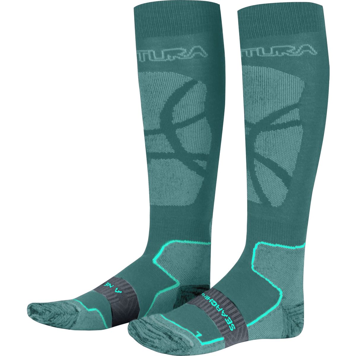 Montura Merino Wool Warm Socks verde foresta/bright teal (41273) XS-S MKMY00X-7779-41273-XS-S