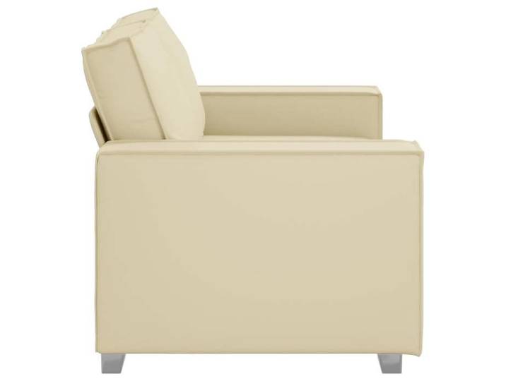 Antitaches Canapé deux places Scandinave - LEMONTREE - pour salon - Crème 160cm Simili cuir 5026613593