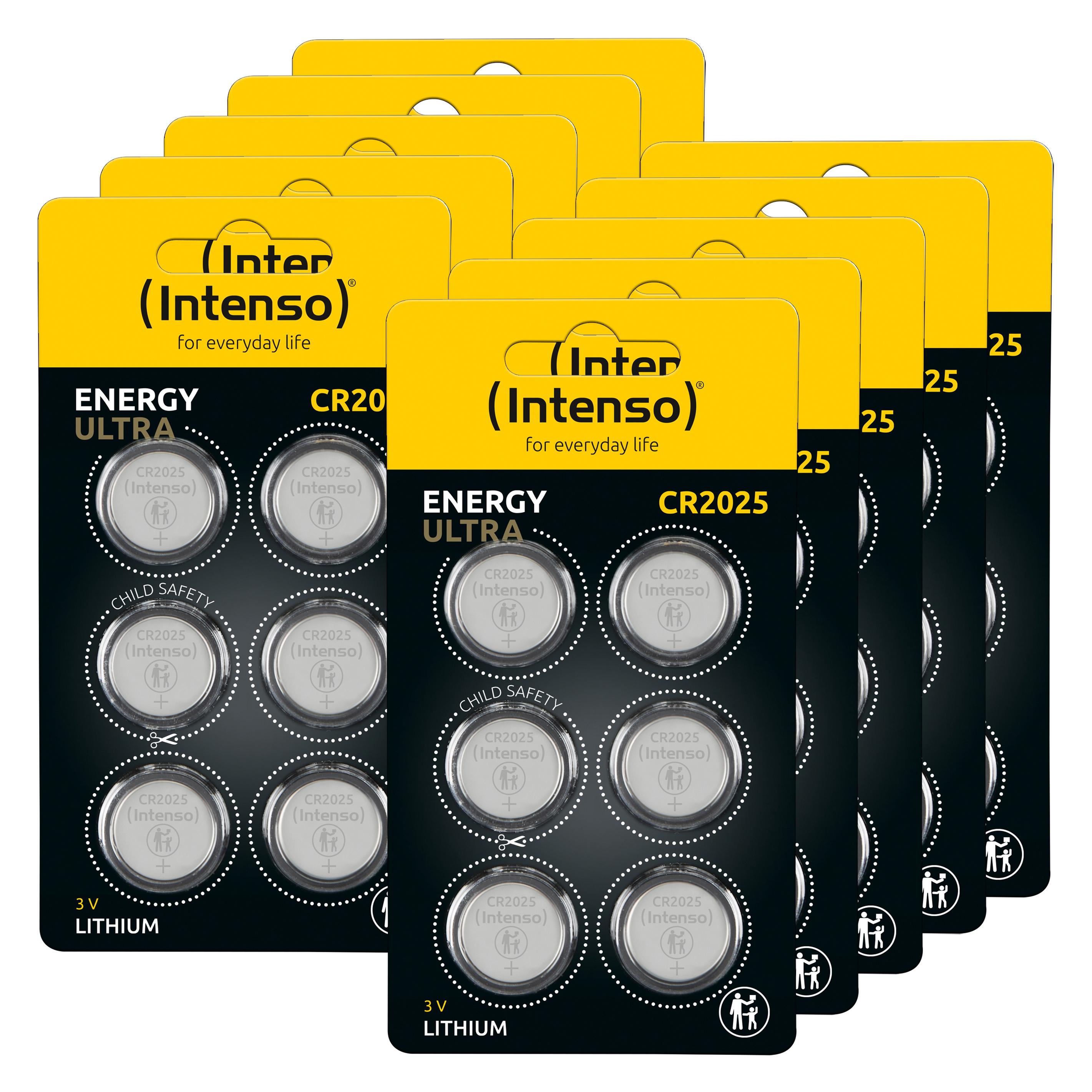Intenso Lithium-Knopfzellen-Set CR2025, 60er-Set (60 Stk., CR2025, 160 mAh) (7502426MP)
