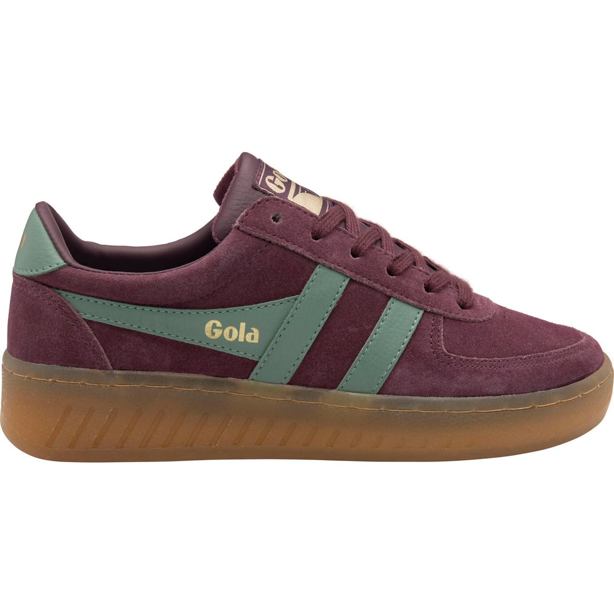 Gola Grandslam Suede Sneaker Women windsor wine/green mist/gum (RN) 5 CLA589-RN-5-windsorwinegreenmistgum