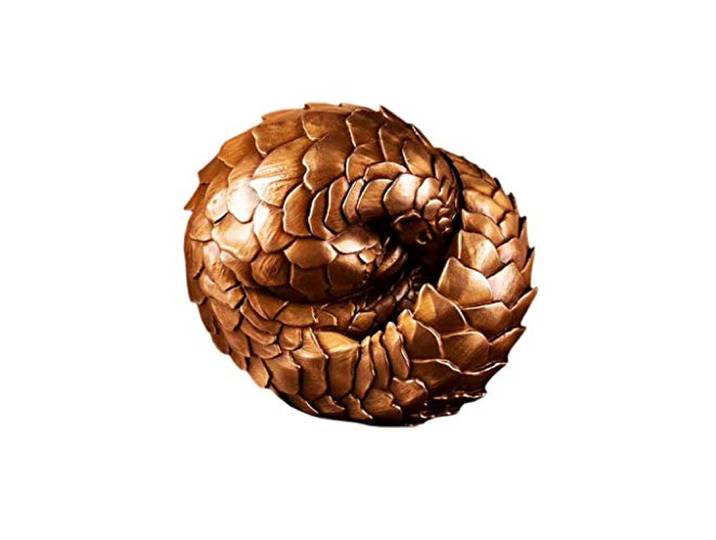 SY-Home Pangolin Statue Skulptur, Bronze Pangolin Kunst Handwerk Modell Büro Desktop Weinschrank Dekoration H5CM