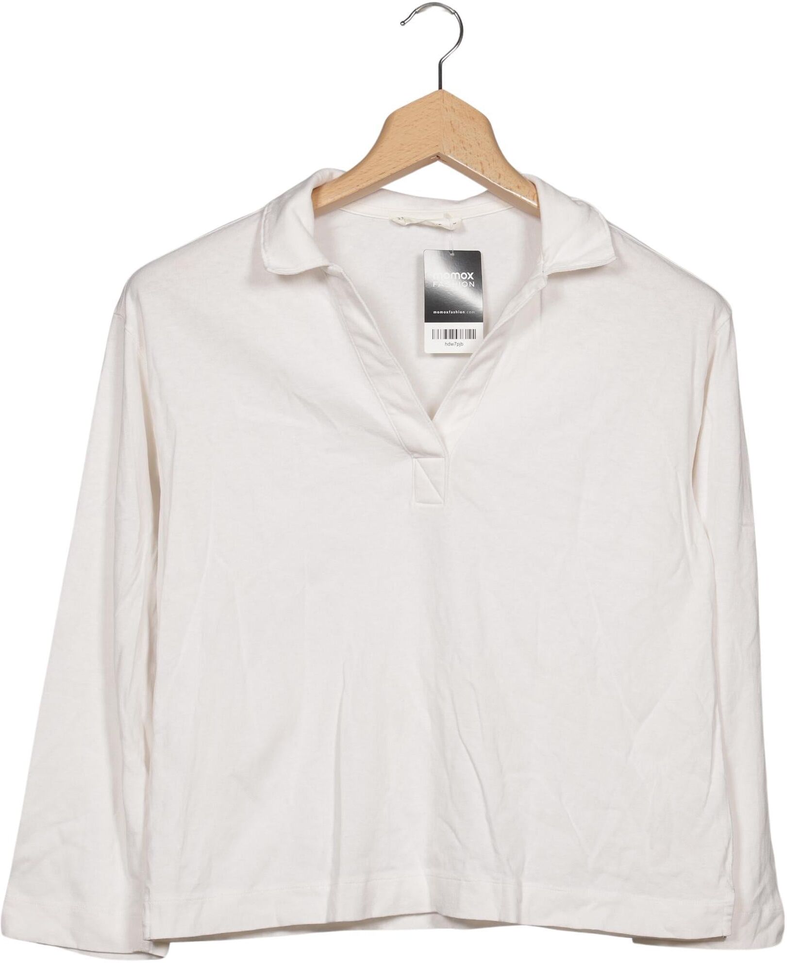 Everlane Damen Poloshirt, Cremeweiß, Gr. M, Baumwolle - Second Hand