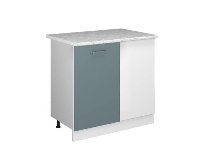 Vicco Eckschrank für Hausrat R-Line, Blau-Grau, 86 cm