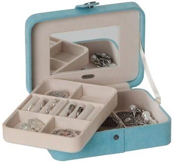 Mele and Co Giana Plush Jewelry Box with Lift Out Tray