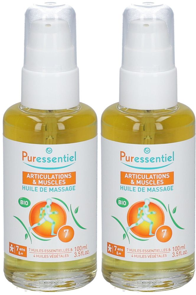 Puressentiel Huile de Massage BIO Effort Musculaire Arnica - Gaulthérie x2 2x100 ml Öl