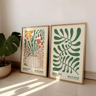 Uplift Treasures Frameless Matisse Floral Boho Wall Art Prints tt327 2pcs 19.69 27.56 In