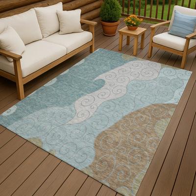 Addison Rugs Machine Washable Indoor/ Outdoor Swirly Chantille Rug