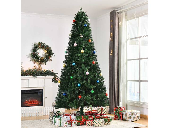HOMCOM Sapin Artificiel 240cm 1499 Branches Nordmann Vert