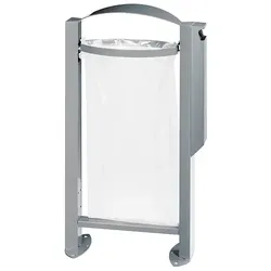 ARKEA Mülleimer Rossingol 60 L mit Ascher 3 L metallgrau Mülleimer Standmodell in metallgrau
