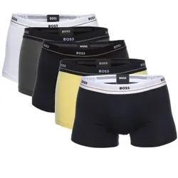 BOSS 5P Jersey Quality Cotton Mix Solid Cotton Trunks Multi-colour-2 Baumwolle Small Herren