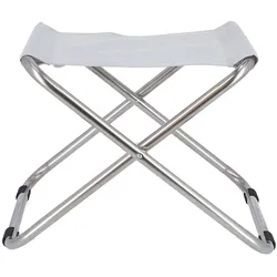 Hocker Chico aus Aluminium, modern und wetterfest, silbergrau, für Outdoor-Einsatz