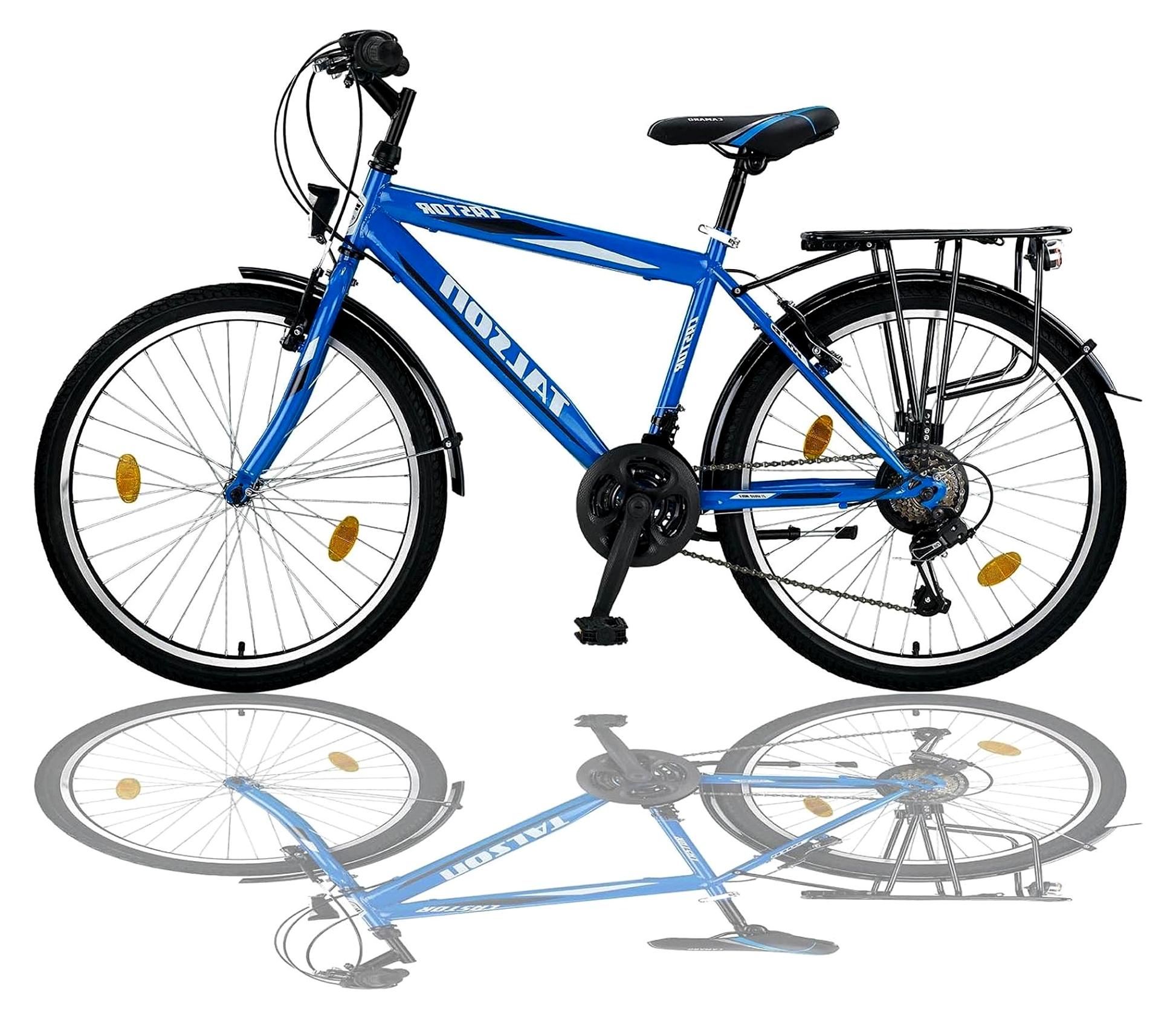 24 Zoll Jungenfahrrad mit 21-Gang Shimano und Beleuchtung in Blau