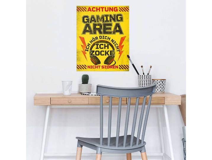 Poster Gaming Territory Papier Jaune 40 x 50 x 0cm