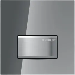 Geberit Typ 50 BetPl., eckig, für UR-Strg. pneum. Sp., T:1,2cm, Rauchglas verspi...