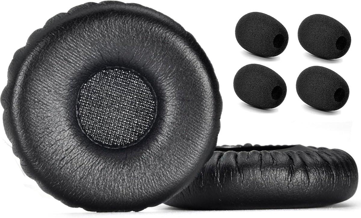 Set van 4 vervangingsoorkussens en microfoonschuim voor de VXI Blue Parrott C400-XT Bluetooth Headset model 204159