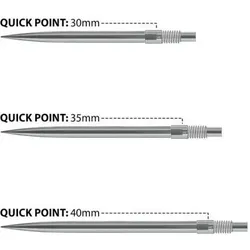 Harrows Quick Point Standard Spitzen - Silber 30mm