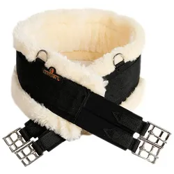 Sattelgurt KY Sheepskin black 130