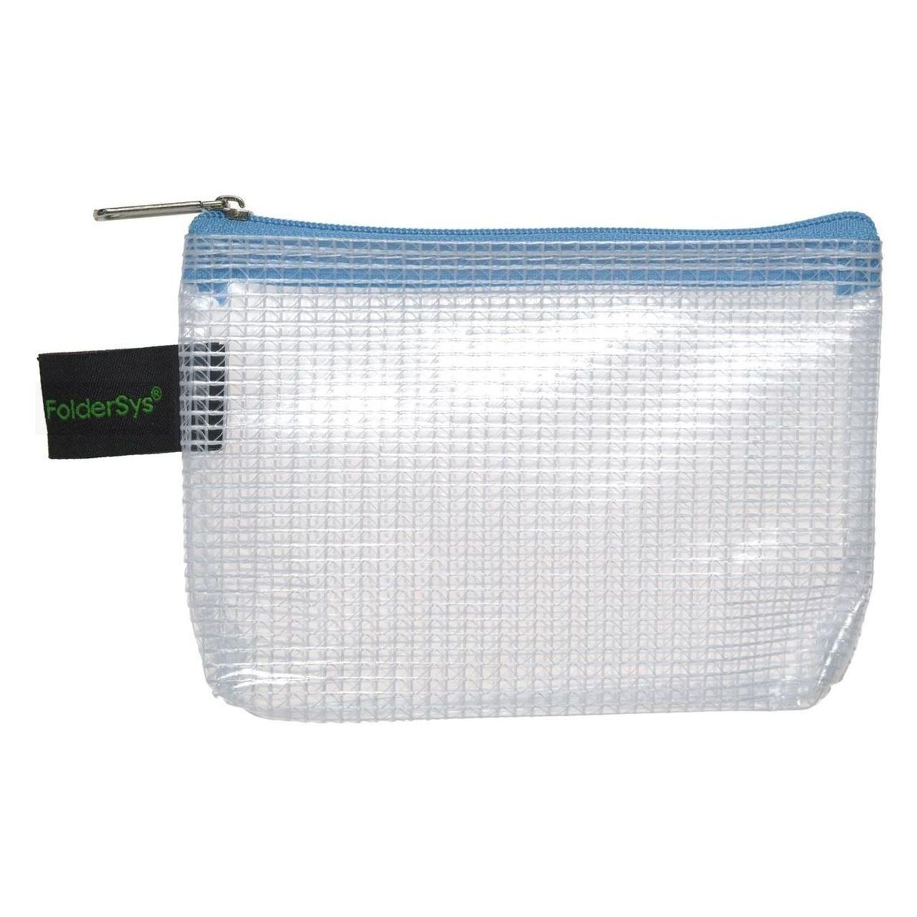 Foldersys Reissverschlussbeutel A7 transparent/hellblau 0,20 cm (A7, 1x) (40677-46)