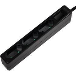 LogiLink LPS229B Steckdosenleiste 3fach Schwarz Konturenstecker 1 St.