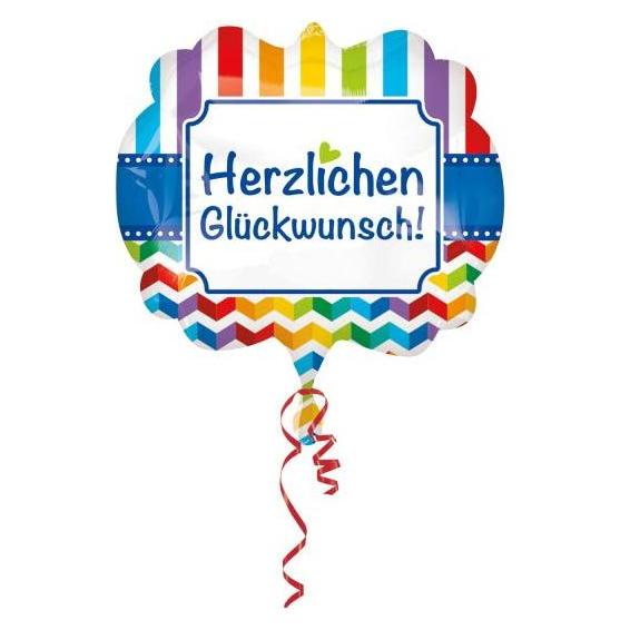 Magni Super Shape Folienballon Herzlichen Glückwunsch (1x) (3583201)